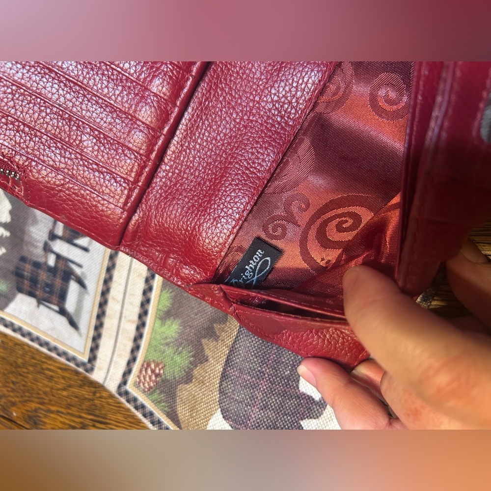Brighton Red Embossed Wallet - Picture 4 of 6